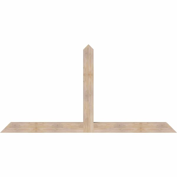 Ekena Millwork Portland Smooth Timber Gable Bracket, Douglas Fir, 96"W x 48"H x 5 1/2"D x 5 1/2"F, 12/12 Pitch GBW096X48X0606POR00SDF - main
